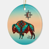 Southwest Buffalo Keramik Keramik Ornament (Links)
