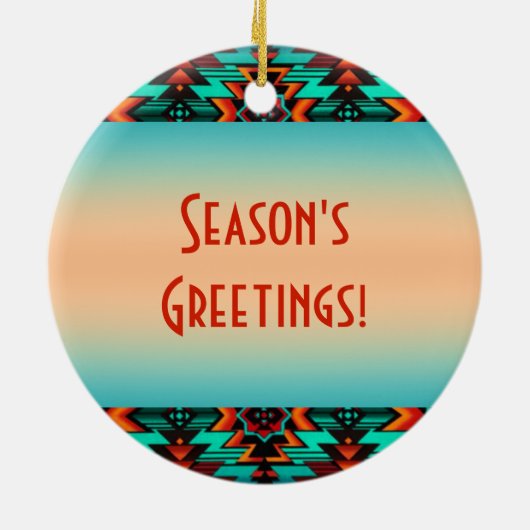 Southwest Buffalo Keramik Ornament (Hinten)