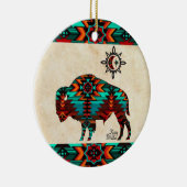 Southwest Buffalo Keramik Ornament (Rechts)