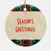 Southwest Buffalo Keramik Ornament (Hinten)