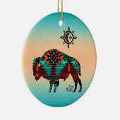 Southwest Buffalo Keramik Ornament (Rechts)