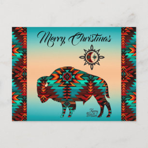 Southwest-Buffalo-Weihnachtspostkarte Postkarte
