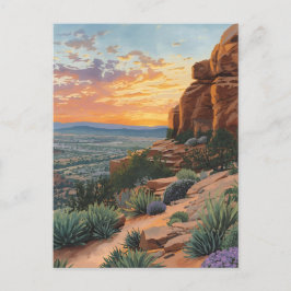 Southwest Canyon Desert Sunset Landscape Postkarte