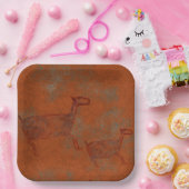 Southwest Canyons Deer Petroglyph Designpapier P Pappteller (Party)