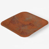 Southwest Canyons Deer Petroglyph Designpapier P Pappteller (Gewinkelt)