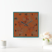 Southwest Canyons Deer Petroglyphs (Regelmäßiger S Quadratische Wanduhr (Zuhause)