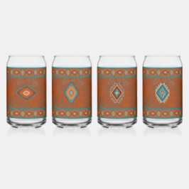 Southwest Canyons Diamond Designs Can Glass Set Dosenglas