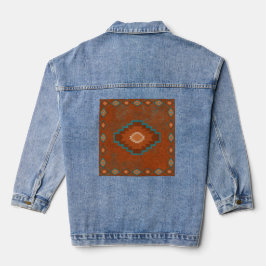 Southwest Canyons Geometric Diamond Design Jeansjacke
