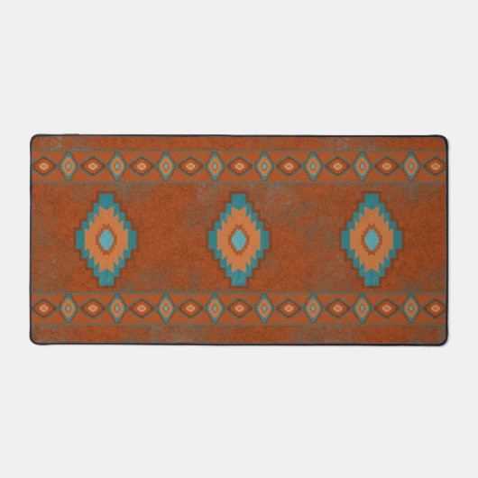 Southwest Canyons Geometric Diamond Design Schreibtischunterlage (Vorderseite)