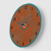 Southwest Canyons Geometric Mesa Old West Große Wanduhr (Winkel)