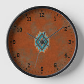 Southwest Canyons Geometric Mesa Old West Uhr (Vorderseite)