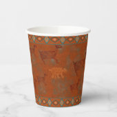 Southwest Canyons Petroglyphs Design Pappbecher (Links)