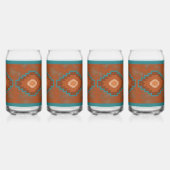 Southwest Canyons Turquoise Diamond Design Dosenglas (Hinten)