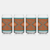 Southwest Canyons Turquoise Diamond Design Dosenglas (Rechts)