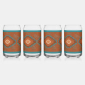 Southwest Canyons Turquoise Diamond Design Dosenglas (Vorderseite)