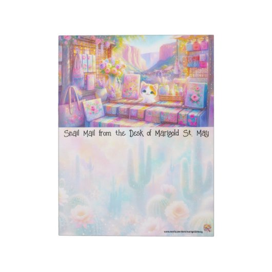 Southwest Cat Market Notepad Notizblock (Rotiert)