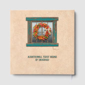 Southwest Chile Pepper Wreath Window Personalized  Gästebuch (Rückseite)