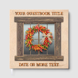 Southwest Chile Pepper Wreath Window Personalized  Gästebuch