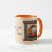 Southwest Chile Peppers Ristra Wreath Personalized Tasse (VorderseiteRechts)