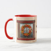 Southwest Chile Peppers Ristra Wreath Personalized Tasse (Links)