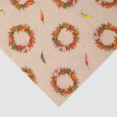 Southwest Chile Ristra Wreaths and Peppers Pattern Seidenpapier (Detail)