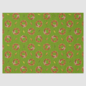 Southwest Chile Ristra Wreaths and Peppers Pattern Seidenpapier (Vorderseite)