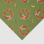 Southwest Chile Ristra Wreaths and Peppers Pattern Seidenpapier (Detail)