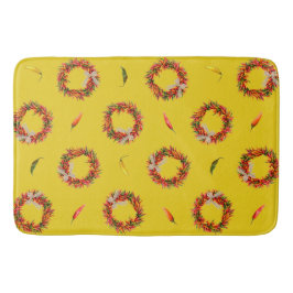 Southwest Chile Wreaths and Peppers Customizeable Badematte