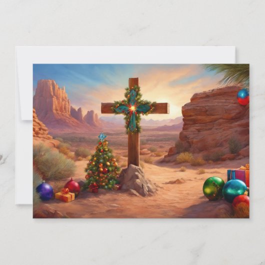 Southwest Christmas Card Personalized Feiertagskarte (Vorderseite)