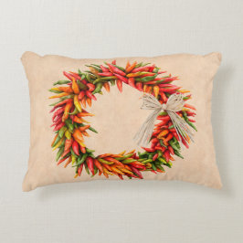 Southwest Colorful Chile Pepper Ristra Wreath Dekokissen