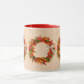 Southwest Colorful Festive Chile Ristra Wreath  Tasse (Zentrum)