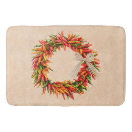 Southwest Colorful Rustic Chile Ristra Wreath  Badematte