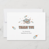 Southwest Cowboy Hat Birthday Blue Dankeschön Kart Einladung (Vorderseite)