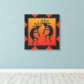 Southwest Dancing Kokopelli Design Leinwanddruck (Insitu (Holzboden))