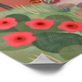 Southwest Desert Cactus Adobe House Poster (Ecke)