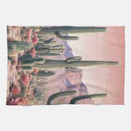 Southwest Desert Cactus Scene Geschirrtuch