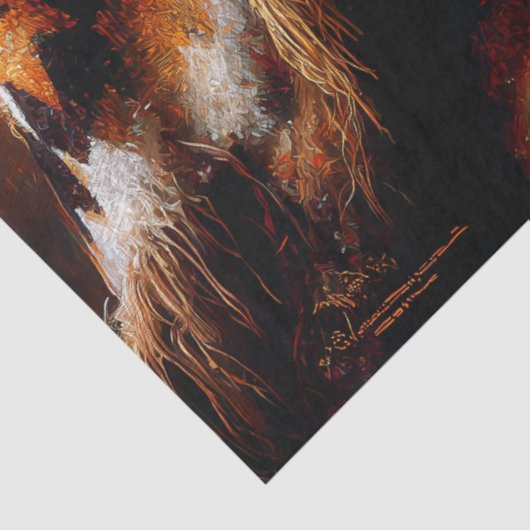 Southwest Ember Wolf Portrait Seidenpapier (Ausschnitt)