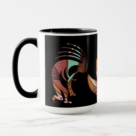 Southwest Feathers Kokopelli Tasse (Links)