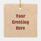 Southwest Festive Chile Wreath Window Personalized Keramikornament (Rückseite)