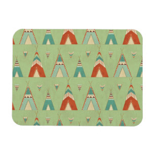 Southwest Geo Green Teepee Pattern Magnet