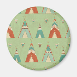 Southwest Geo Green Teepee Pattern Magnet