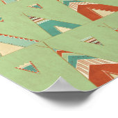 Southwest Geo Green Teepee Pattern Poster (Ecke)