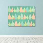Southwest Geo Step | Aquamarines Dreiecksmuster Leinwanddruck (Insitu (Holzboden))
