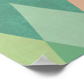 Southwest Geo Step | Aquamarines Dreiecksmuster Poster (Ecke)