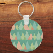 Southwest Geo Step | Aquamarines Dreiecksmuster Schlüsselanhänger (Vorderseite)