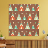 Southwest Geo Step | Aquamarines Muster Leinwanddruck (Insitu (Wohnzimmer))