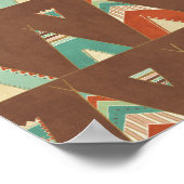 Southwest Geo Step | Aquamarines Muster Poster (Ecke)