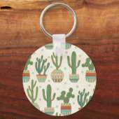Southwest Geo Step | Cactus Pattern Schlüsselanhänger (Vorderseite)