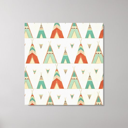 Southwest Geo Step | Geometrisches Muster Leinwanddruck (Vorderseite)