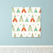 Southwest Geo Step | Geometrisches Muster Leinwanddruck (Insitu (Holzboden))